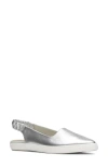 Keds Point Slingback Flat In Silver