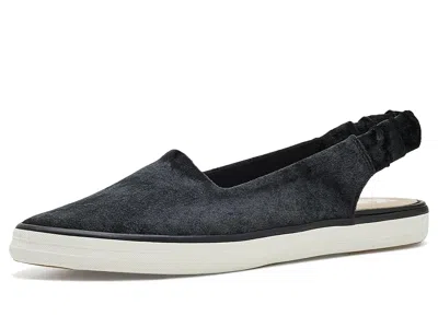Keds Point Slingback Women's Shoes Black Crushed Velvet: 10 B - Medium, Leather