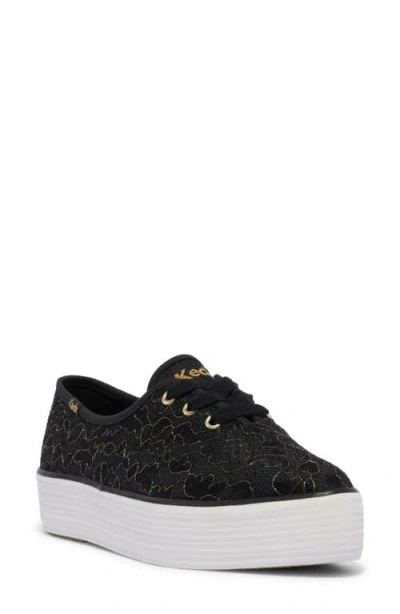 Keds Women's Point Lace Celebrations Lace Up Canvas Sneakers In Black