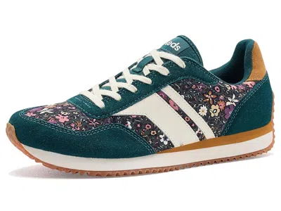 Keds Rena Lace-up Women's Shoes Dark Teal/honey Woodloand Floral Nylon/suede: 10 B - Medium In Green