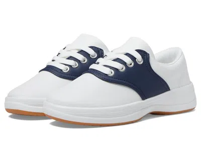 Keds School Days (little Kid/big Kid) Girls Shoes White/navy : 1.5 Little Kid N, Leather In Multi