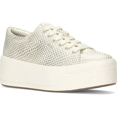 Keds ® Skyler Metallic Foil Platform Sneaker In White