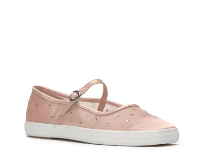 Keds Square Toe Mary Jane Flat In Peony Pink