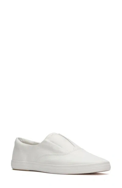 Keds Women's Champion Square Toe Canvas Slip On Canvas Sneakers In Snow White