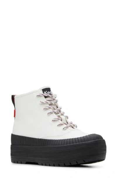 Keds ® The Platform Sneaker Bootie In White/ Black