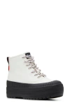 Keds Women's The Platform Mid Lug Weatherized Splash Canvas Boots In White/black
