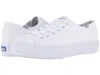 Keds Women Triple Kick Leather Sneakers In White In Multi