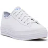 Keds Triple Kick Platform Sneaker In White Canvas