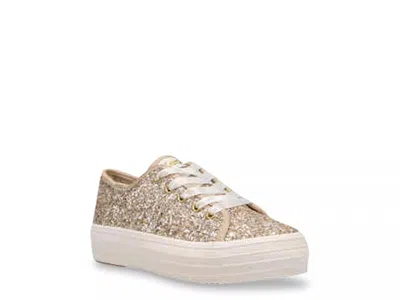 Keds Triple Up Glitter Celebrations (little Kid/big Kid) Girls Shoes Champagne Glitter : 3 Little Kid M,  In Neutral