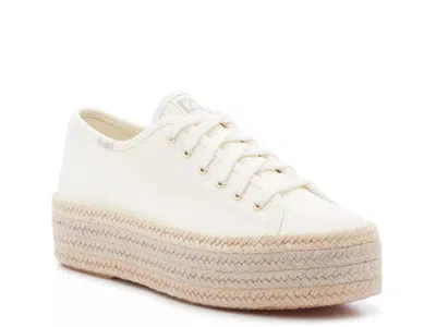 Keds Triple Up Espadrille Platform Sneaker In White