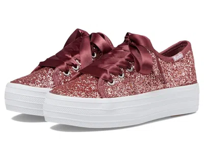 Keds Triple Up Glitter Celebrations (little Kid/big Kid) Girls Shoes Pink Glitter : 13.5 Little Kid M, Le