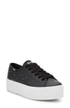 Keds ® Triple Up Metallic Sneaker In Black Leather