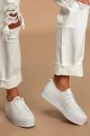 Keds Women Triple Kick Leather Sneakers In White In White