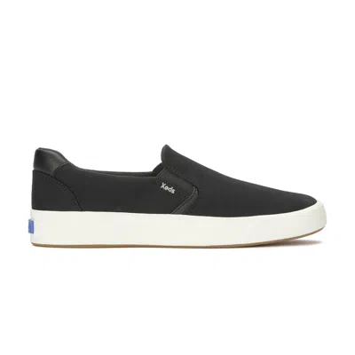 Keds Unisex|women's Pursuit Canvas Slip-on Canvas Sneakers In Black