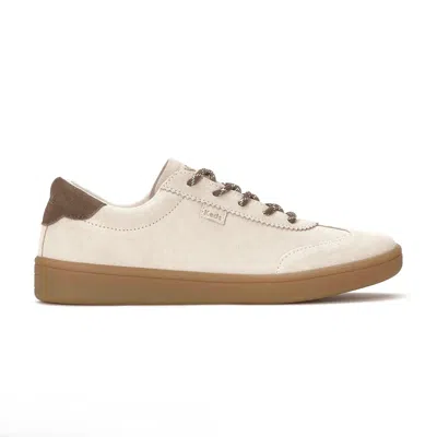 Keds Women's Ace Ii T-toe Suede Lace-up Leather Sneakers In Parchment