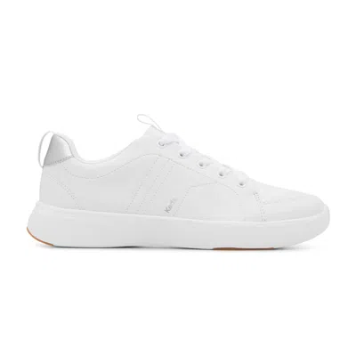 Keds Women's Blisswalk Lace Pu Lace Up Canvas Sneakers In White/silver