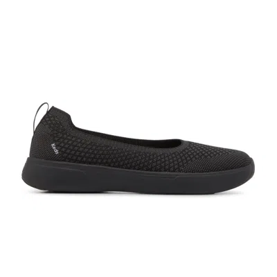 Keds Blisswalk Skimmer Black Knit Slip-on Flat Shoes Rhs7839 In Orange