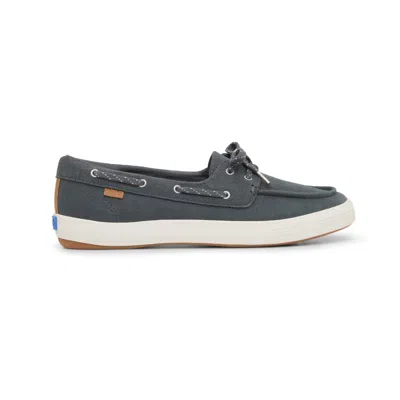 Keds Women's Center Iii Boat Suede Leather Sneakers In Dark Grey