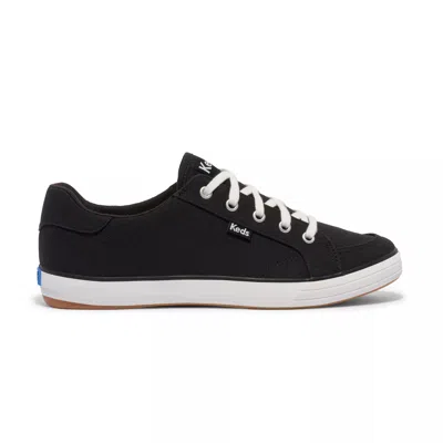 Keds Women's Center Iii Canvas Lace Up Canvas Sneakers In Black
