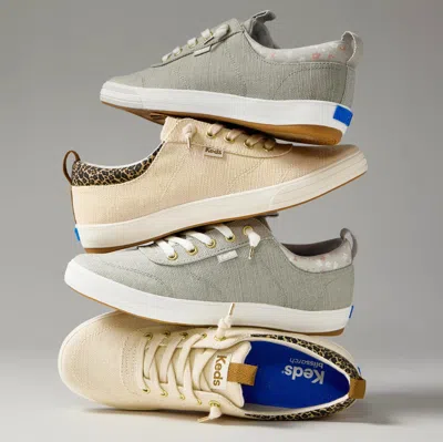 Keds Women's Center Iii Chalky Canvas Slip-on Sneakers In Gold