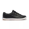 Keds Women's Center Iii Leather Lace Up Leather Sneakers In Black