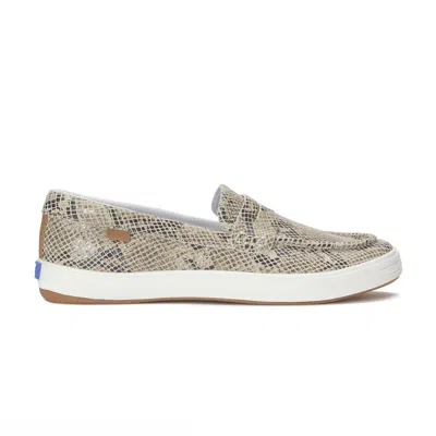 Keds Women's Center Iii Snake Print Leather Loafer Leather Sneakers