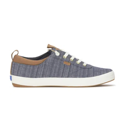 Keds Women's Center Iii Stripe Chambray Slip-on Canvas Sneakers In Multi