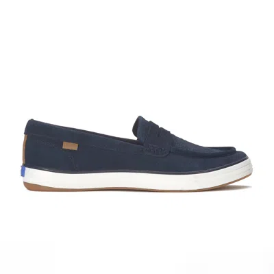 Keds Women's Center Iii Suede Loafer Leather Sneakers In Blue