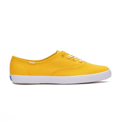 Keds Women's Champion Canvas Lace Up Canvas Sneakers In Yellow