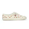 Keds Women's Champion Canvas Rose Embroidery Lace Up Canvas Sneakers