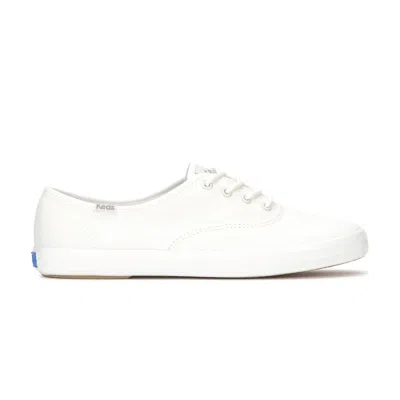 Keds Women's Champion Canvas Water Repellent Lace-up Sneakers In Snow White