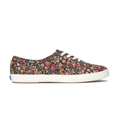 KEDS WOMEN'S CHAMPION DITSY ROSE CANVAS LACE-UP SNEAKERS