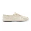 Keds Women's Champion Glitter Celebrations Lace Up Leather Sneakers In Cream Glitter