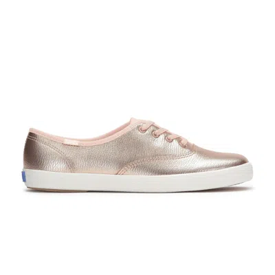 Keds Women's Champion Leather Luxe Lace Up Leather Sneakers In Blush