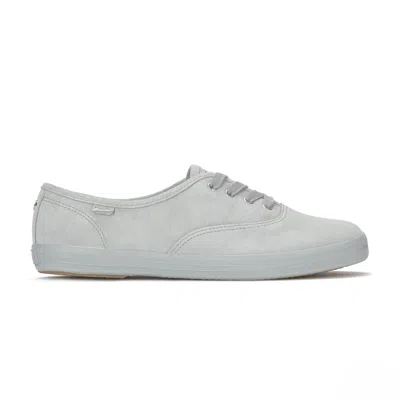 Keds Women's Champion Luxe Suede Lace Up Leather Sneakers In White