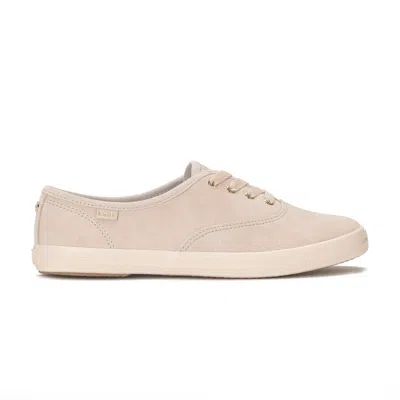 Keds Women's Champion Luxe Suede Lace Up Leather Sneakers In Pink