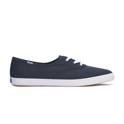 Keds Women's Champion Point Low Canvas Lace Up Canvas Sneakers In Navy