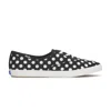 Keds Women's Champion Point Low Canvas Polka Dot Lace Up Canvas Sneakers In Black/white