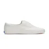 Keds Women's Champion Square Toe Canvas Slip On Canvas Sneakers In Snow White