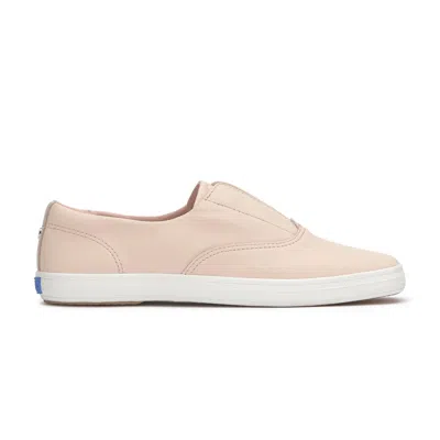 Keds Women's Champion Square Toe Soft Leather Slip On Leather Sneakers In Peony Pink