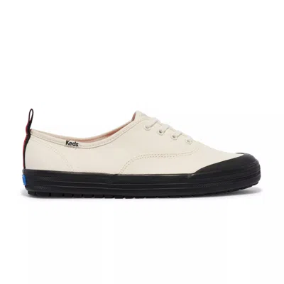 Keds Women's Champion Toe Cap Splash Canvas Canvas Sneakers In Cream/black