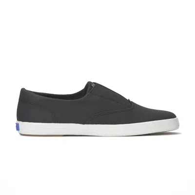 Keds Women's Champion Twill Round Toe Slip On Canvas Sneakers In Gray