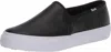 Keds Women's Double Decker Leather Slip On Shoe In Black