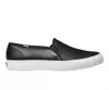 Keds Women's Double Decker Perforated Leather Shoe In Black