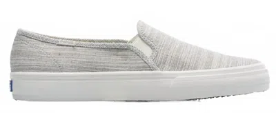 Keds Women's Double Decker Static Ticking Stripe Shoe In Grey