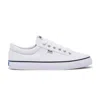 Keds Jump Kick White Canvas Lace-up Sneakers In White/blue