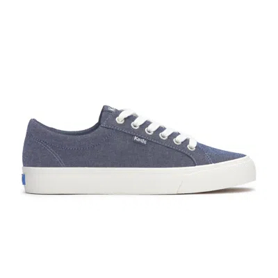 Keds Women's Jump Kick Chambray Lace Up Canvas Sneakers In Gray