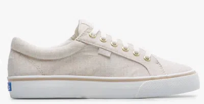 Keds Women's Jump Kick Linen Sneakers In Oatmeal In White