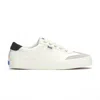 Keds Women's Jump Kick T-toe Ripstop/suede Lace Up Leather Sneakers In White/grey