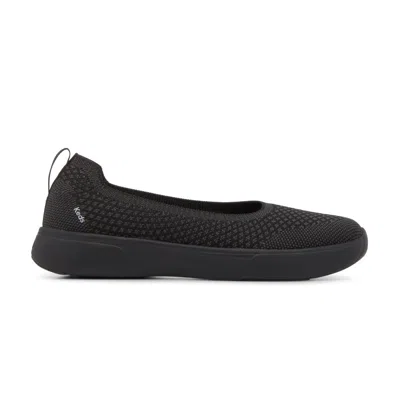 Keds Blisswalk Skimmer Black Knit Slip-on Flat Shoes Rhs7839 In Orange